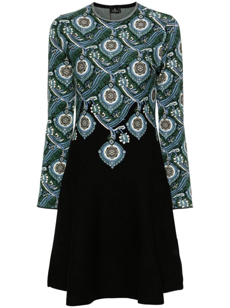 ETRO jacquard-pattern knitted dress - Green von ETRO