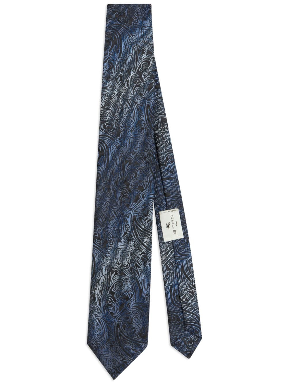 ETRO jacquard print silk tie - Blue von ETRO