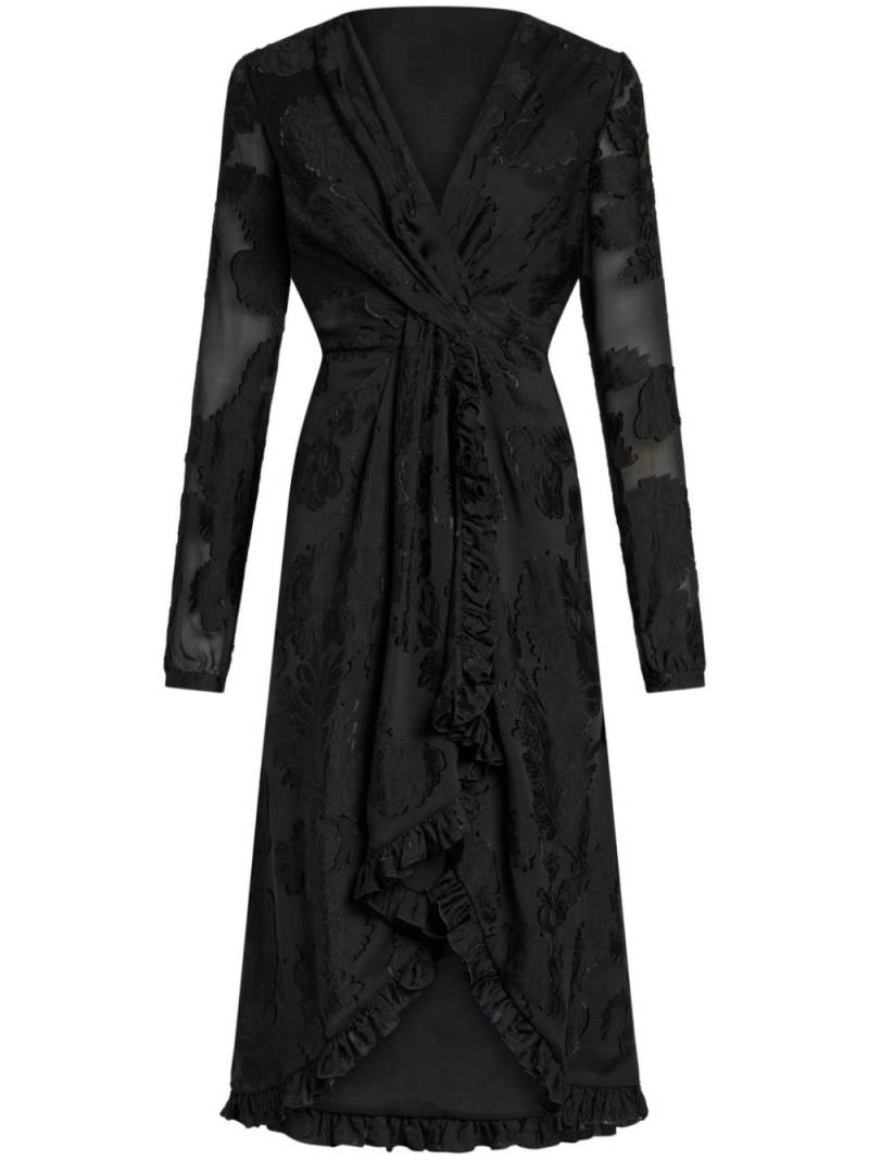 ETRO jacquard silk midi dress - Black von ETRO