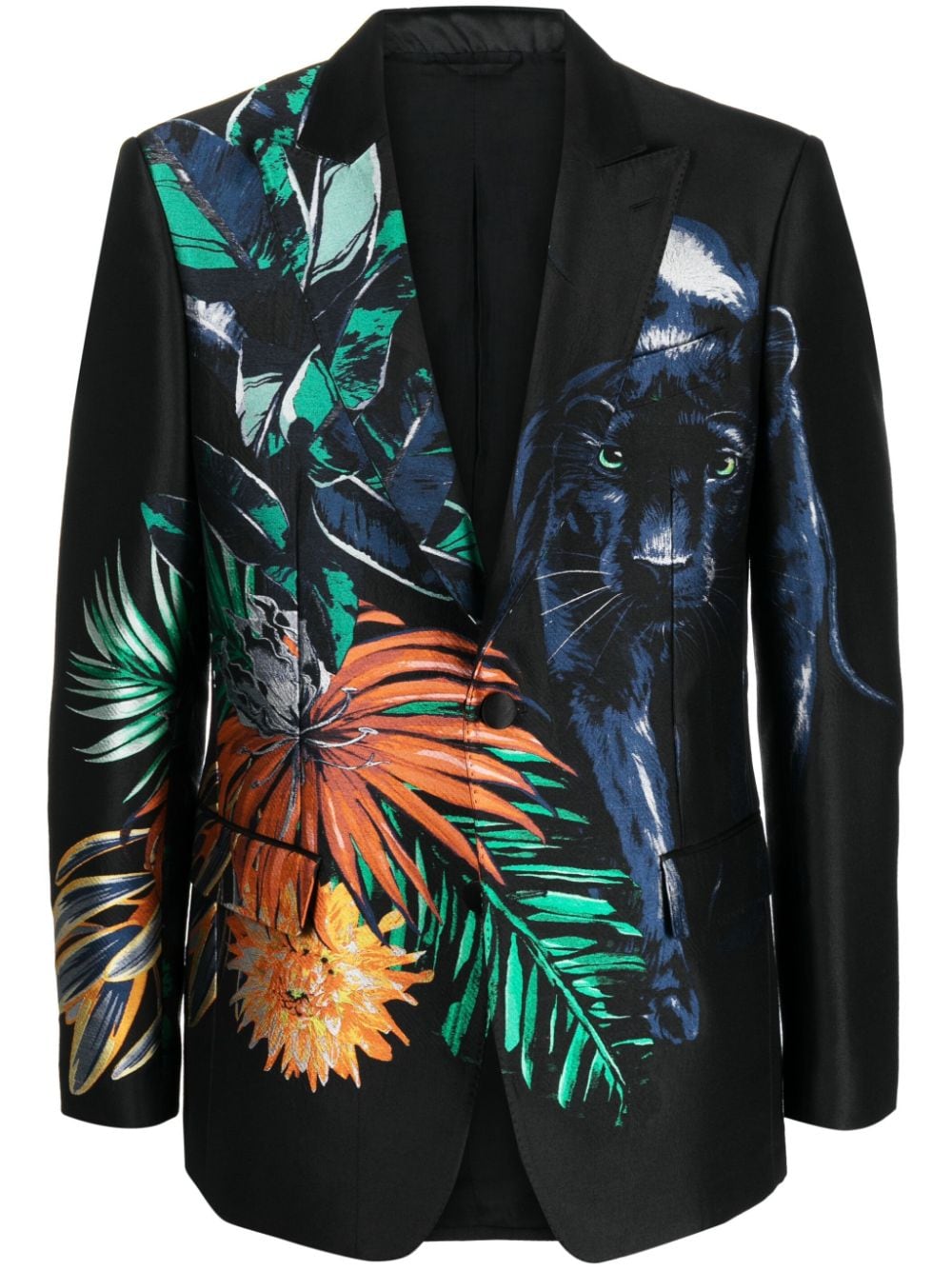 ETRO jacquard single-breasted blazer - Black von ETRO