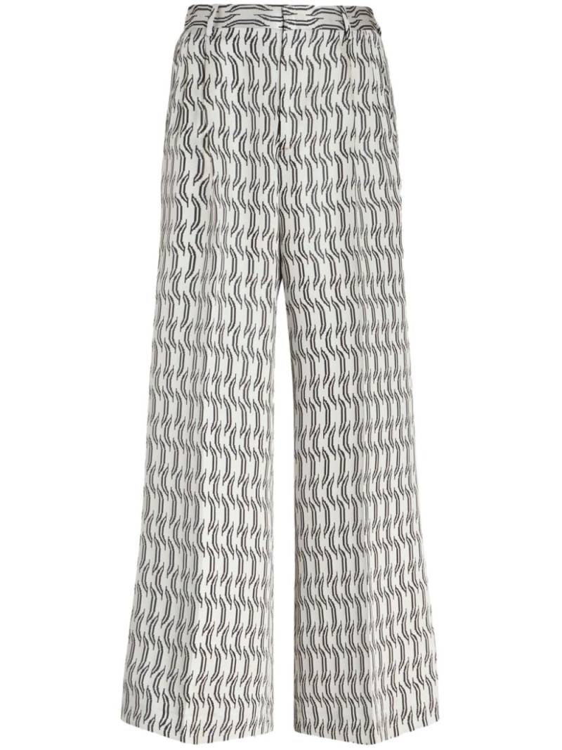 ETRO jacquard tailored trousers - White von ETRO