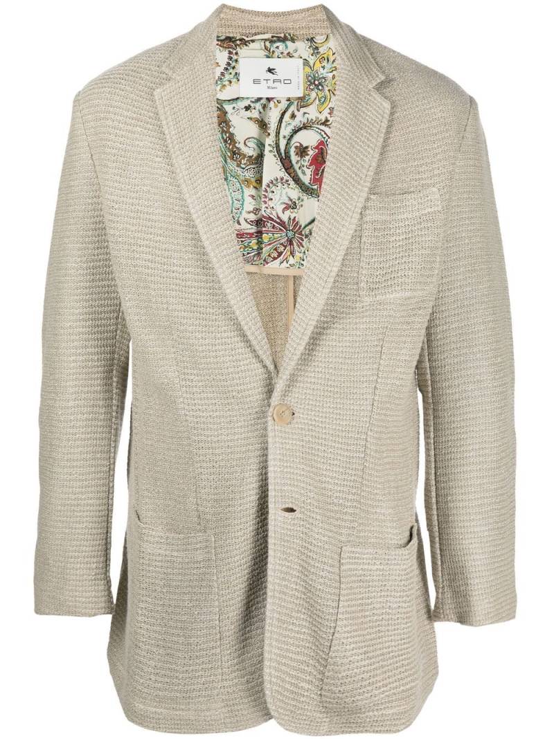 ETRO knitted linen blazer - Neutrals von ETRO