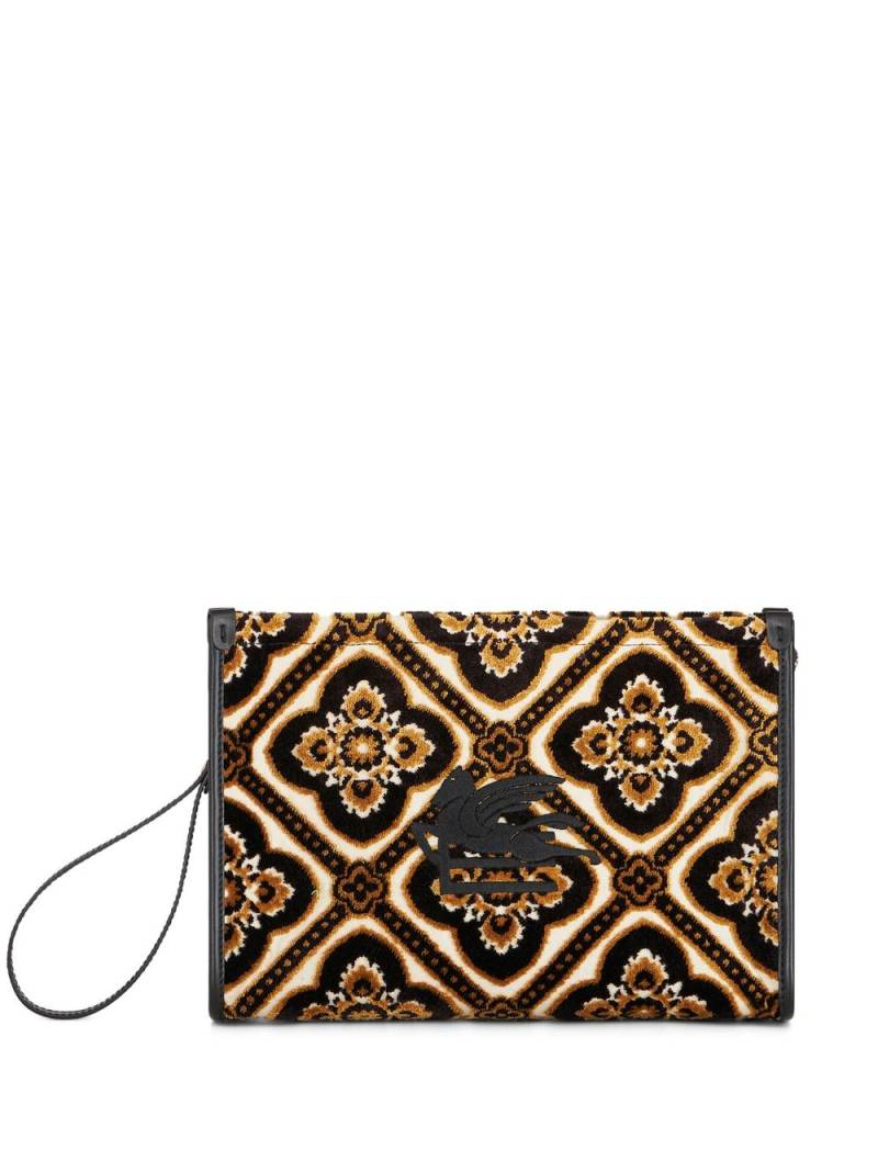 ETRO large jacquard-pattern beauty case - Neutrals von ETRO