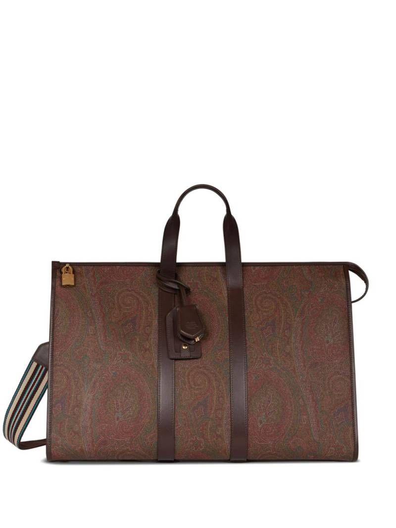 ETRO large paisley-print travel bag - Brown von ETRO