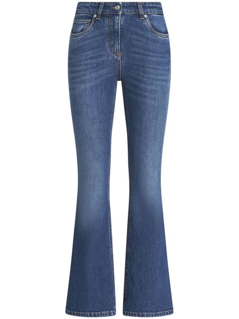 ETRO logo-appliqué flared jeans - Blue von ETRO