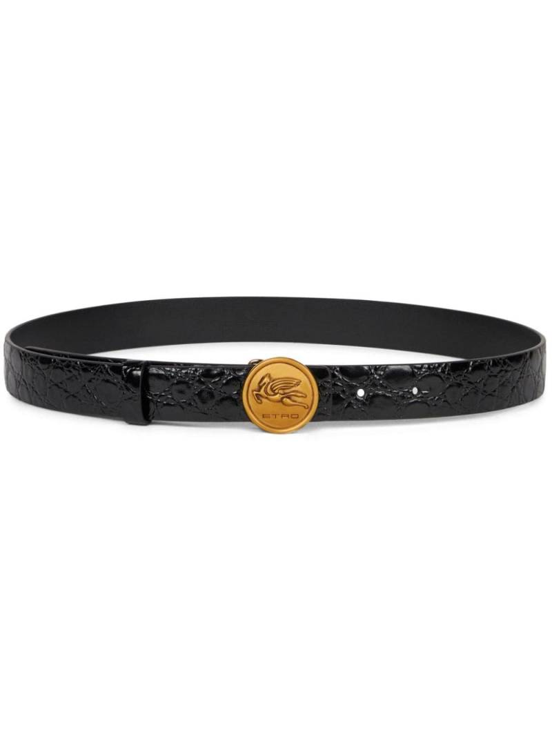 ETRO logo buckle belt - Black von ETRO