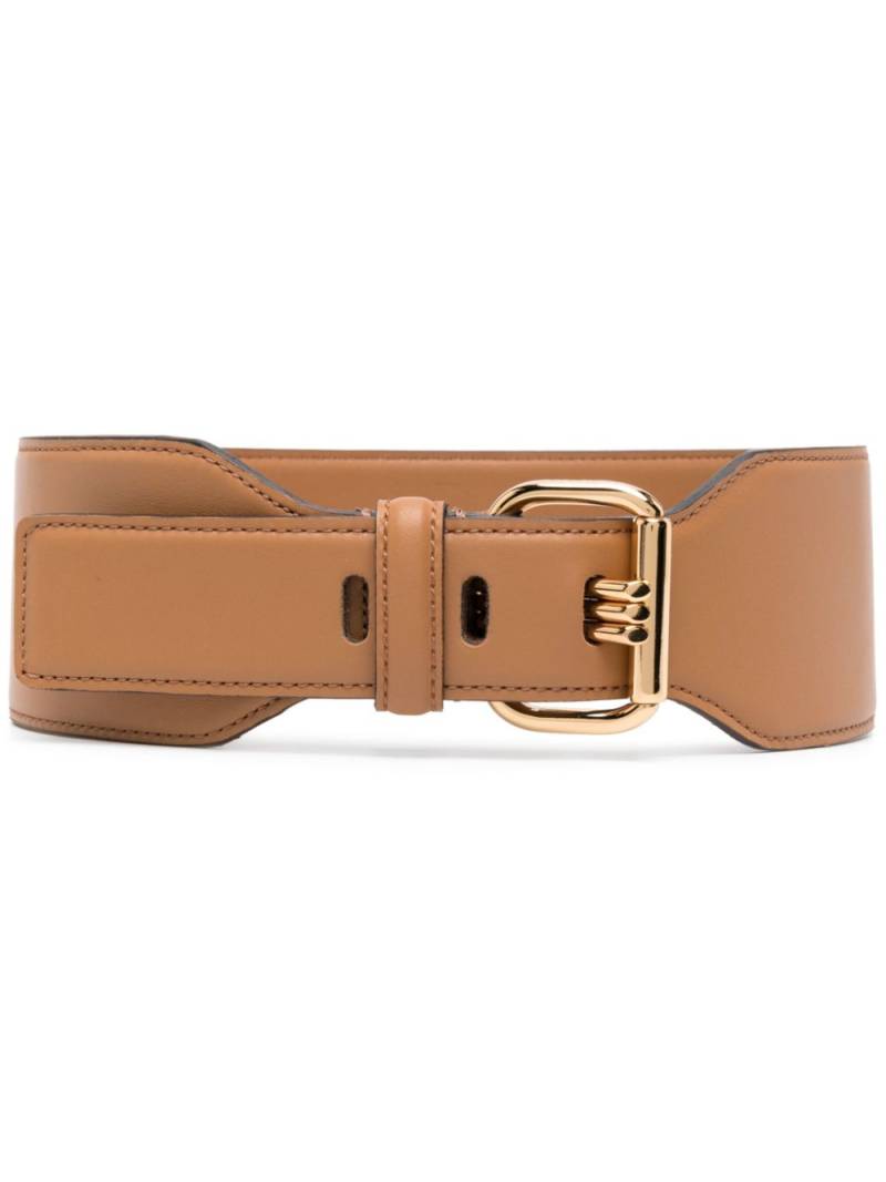 ETRO logo-buckle leather belt - Brown von ETRO