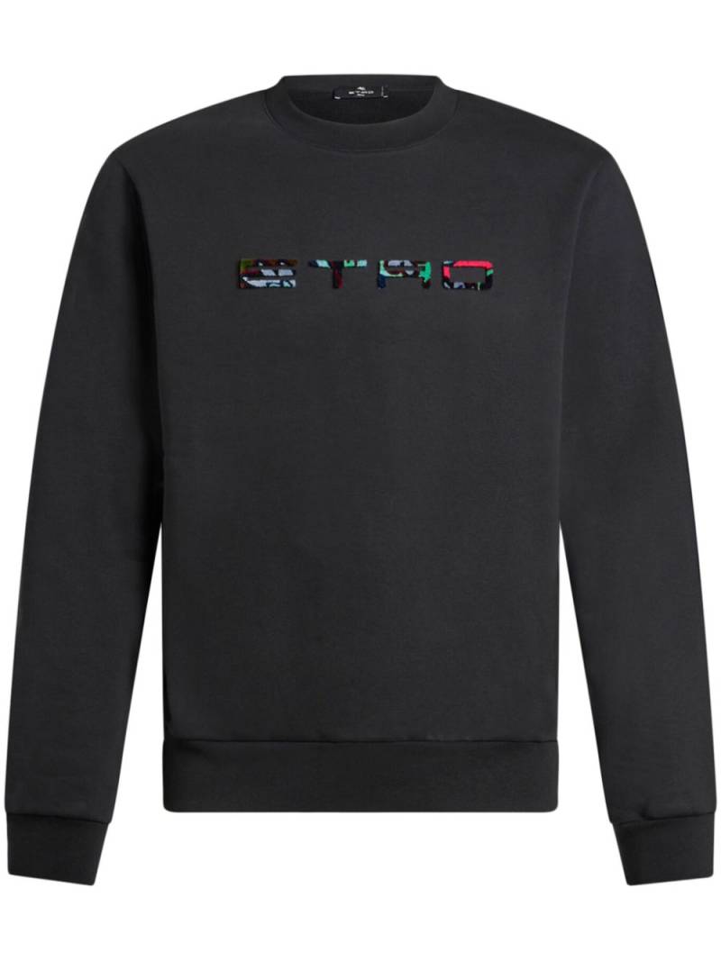 ETRO logo-embellished crew-neck sweatshirt - Black von ETRO