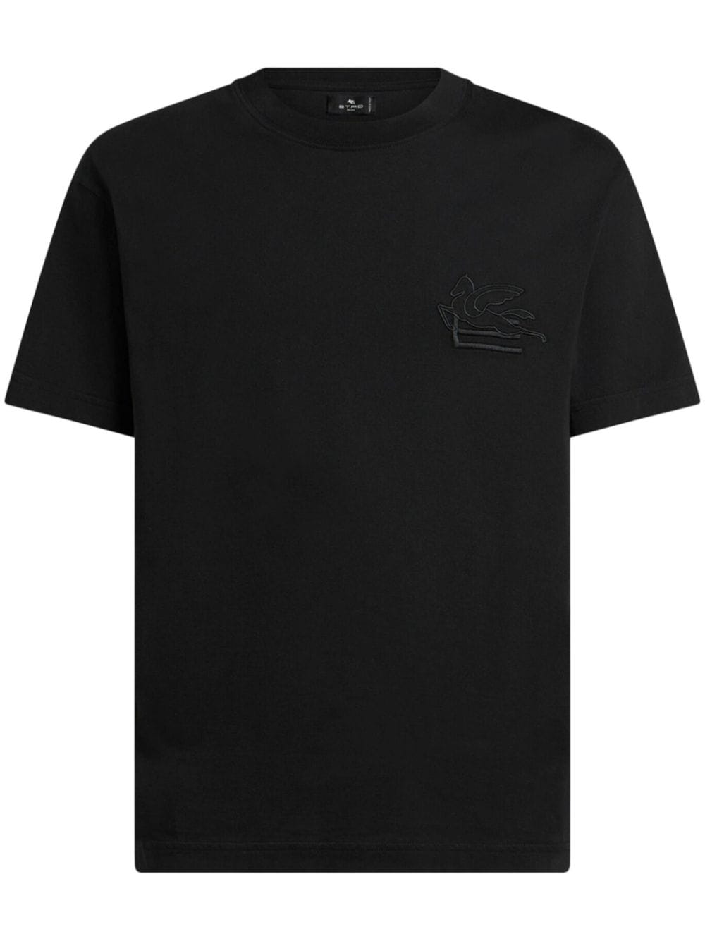 ETRO logo-embroidered cotton T-shirt - Black von ETRO