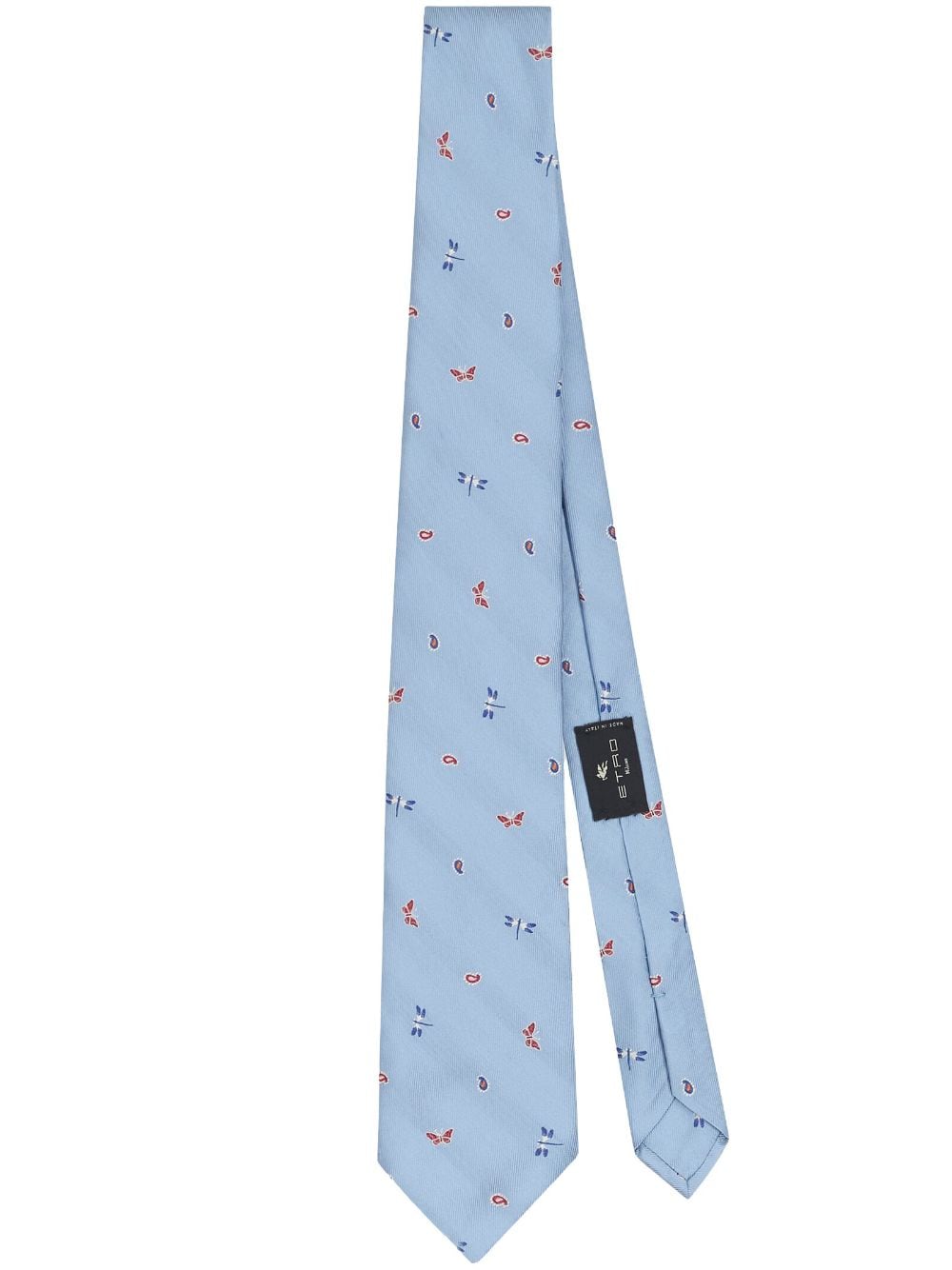 ETRO logo-jacquard silk tie - Blue von ETRO