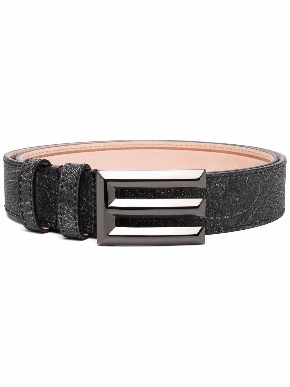 ETRO logo-plaque leather belt - Black von ETRO