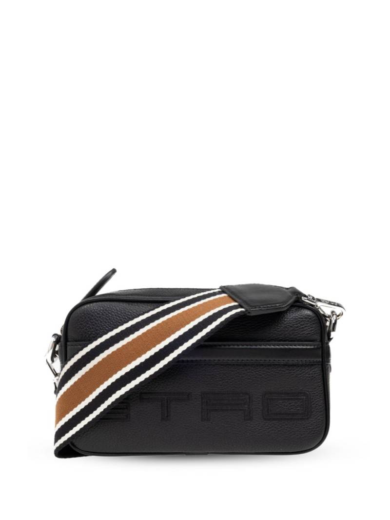 ETRO logo-print leather crossbody bag - Black von ETRO