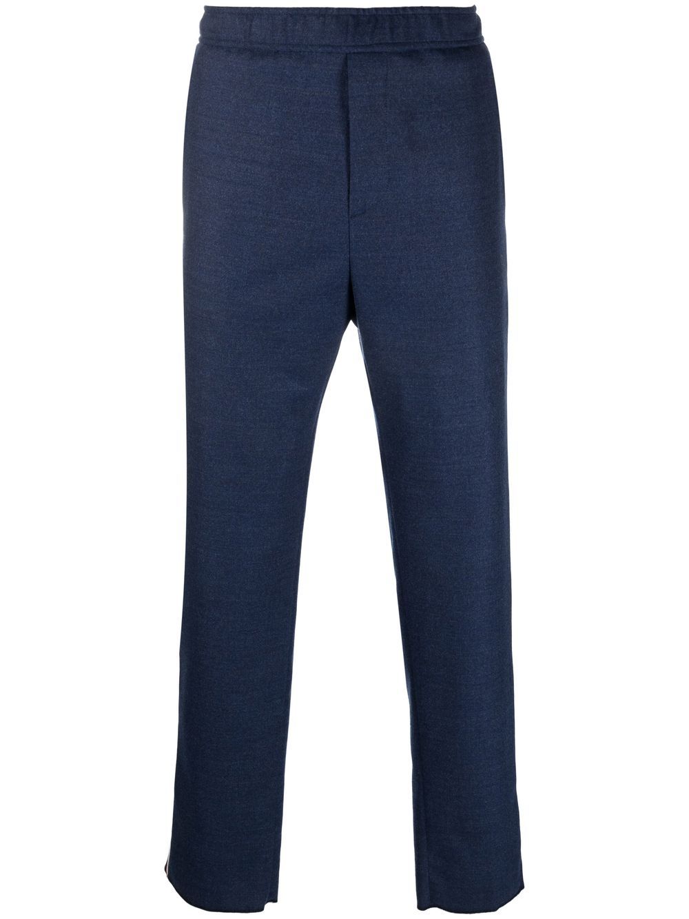 ETRO logo-tape virgin wool trousers - Blue von ETRO