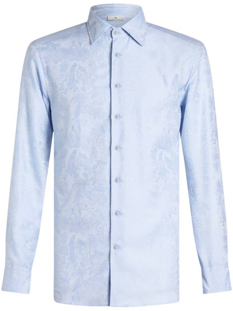 ETRO long-sleeve jacquard cotton shirt - Blue von ETRO