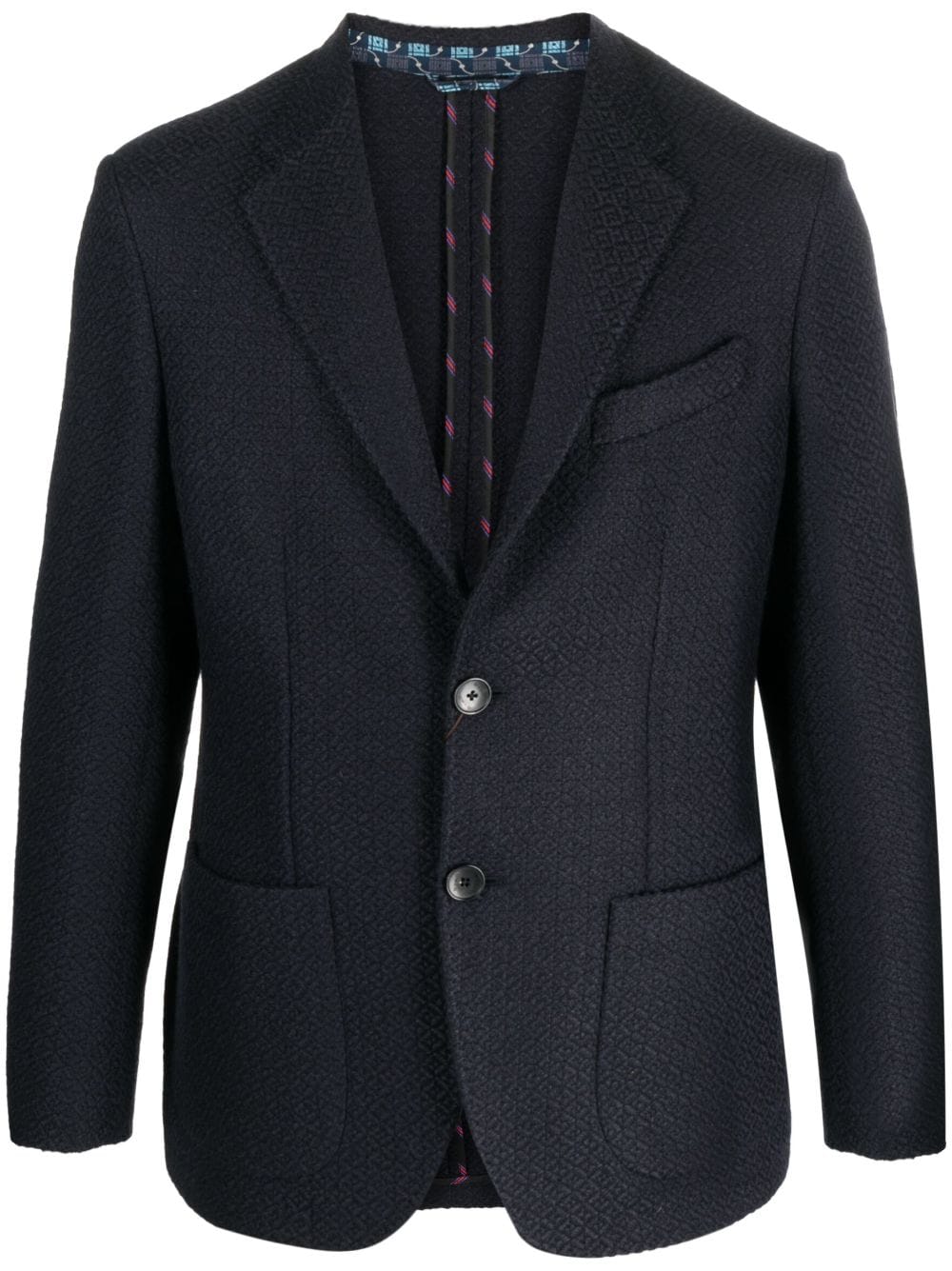 ETRO Tie-pattern jacquard blazer - Blue von ETRO