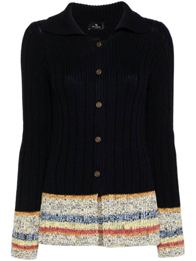 ETRO marl-knit cardigan - Blue von ETRO