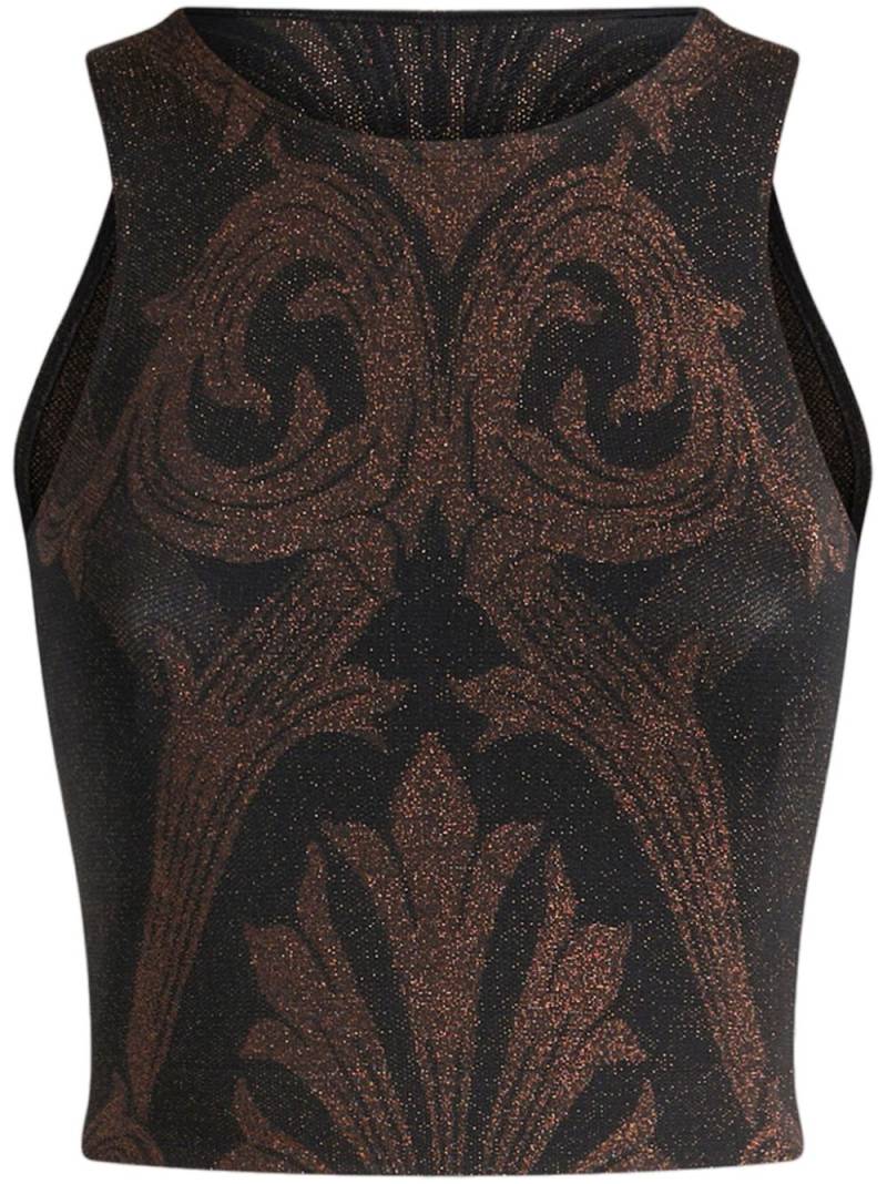 ETRO metallic jacquard tank top - Brown von ETRO