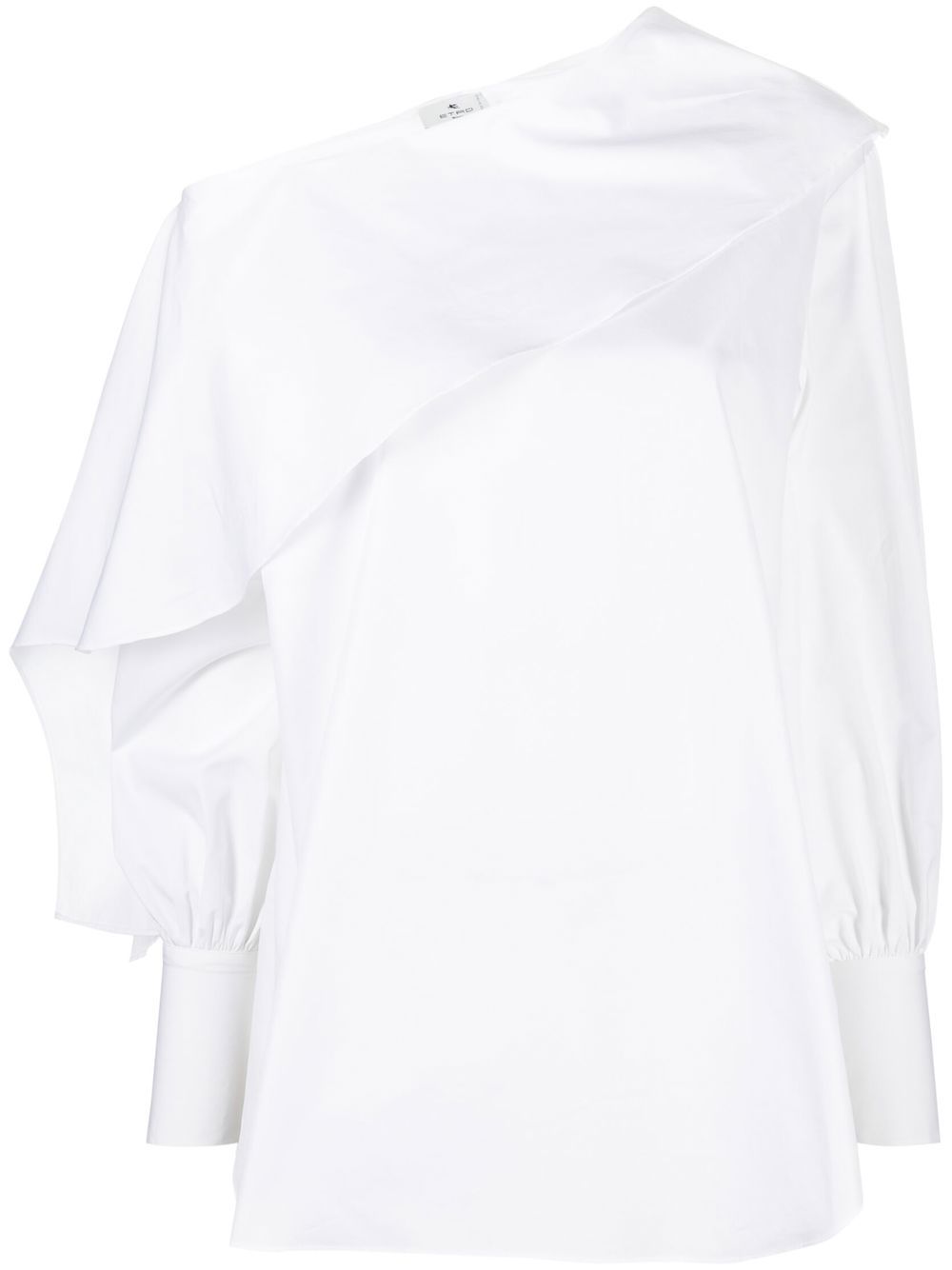 ETRO one-shoulder long-sleeved blouse - White von ETRO