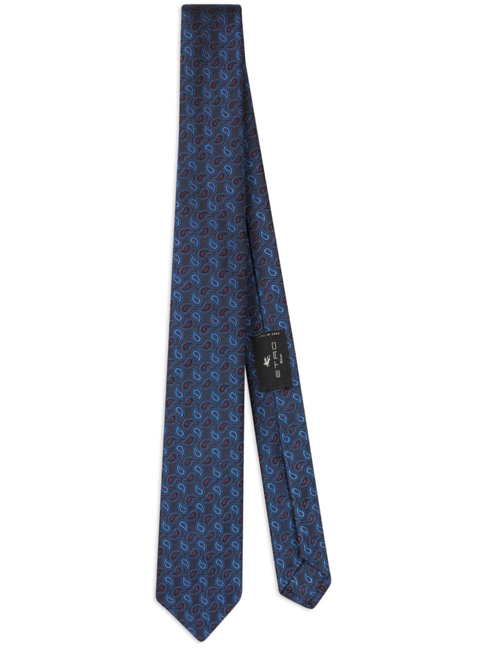 ETRO paisley-embroidered silk tie - Blue von ETRO