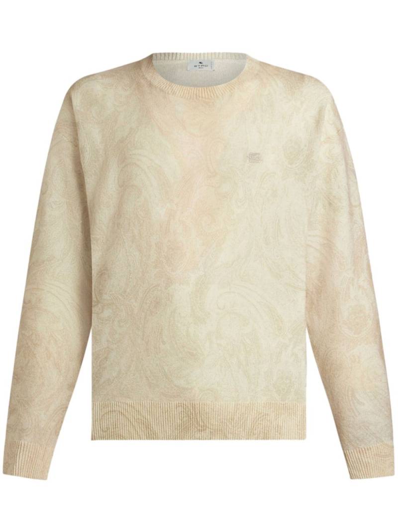 ETRO paisley intarsia-knit jumper - Neutrals von ETRO