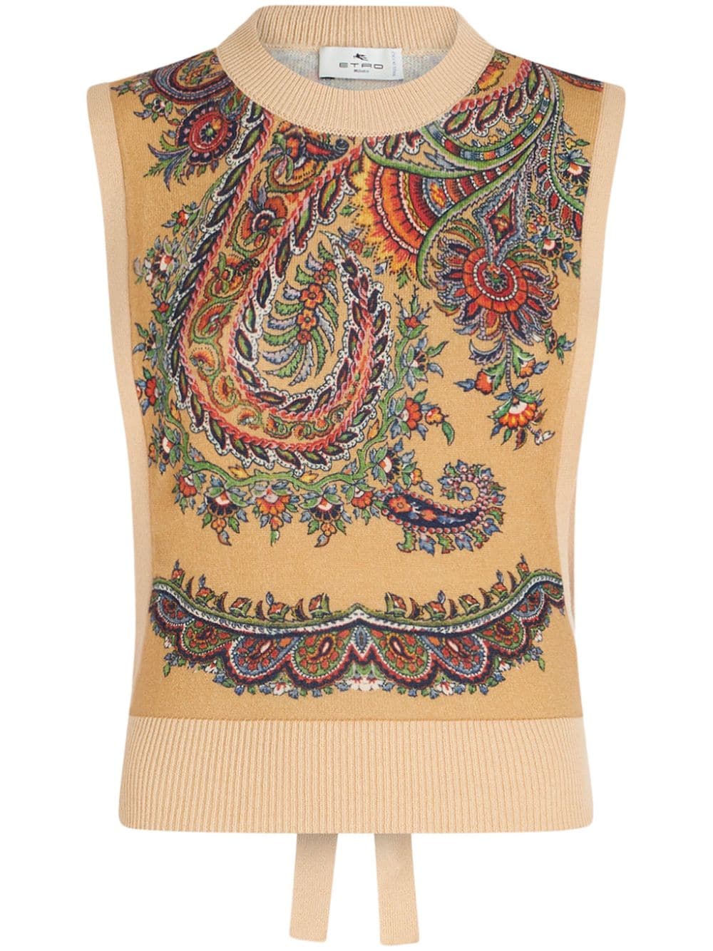 ETRO paisley-jacquard cashmere vest - Neutrals von ETRO