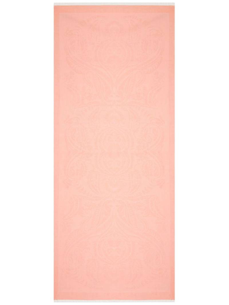 ETRO paisley-jacquard cotton scarf - Pink von ETRO