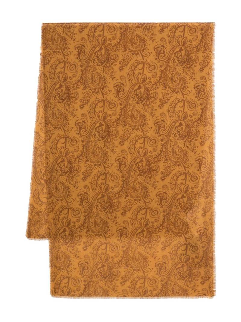 ETRO paisley-jacquard fringed scarf - Yellow von ETRO