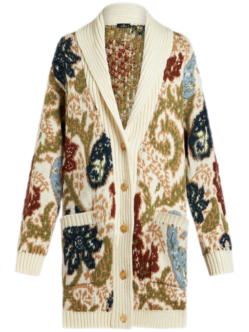 ETRO paisley jacquard-knit cardigan - Neutrals von ETRO