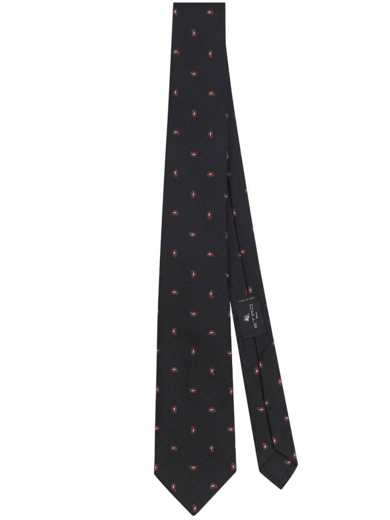 ETRO paisley jacquard silk tie - Black von ETRO