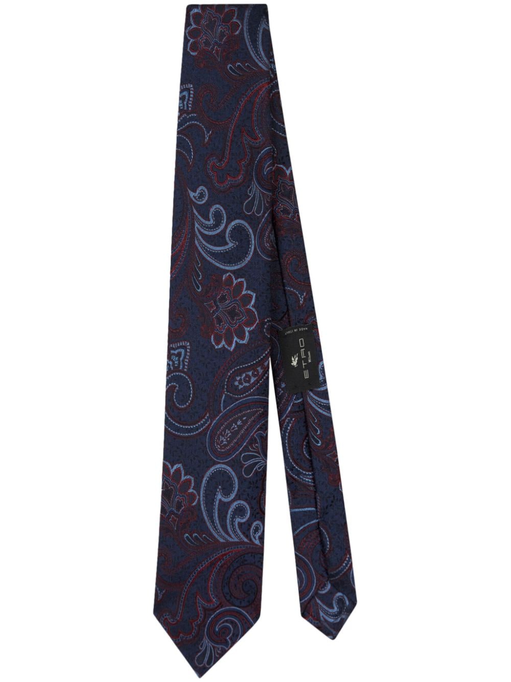 ETRO paisley-jacquard silk tie - Blue von ETRO