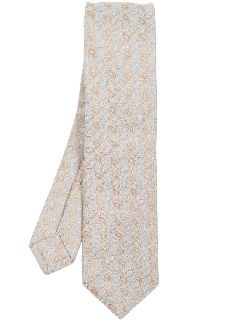 ETRO paisley-jacquard silk tie - Neutrals von ETRO