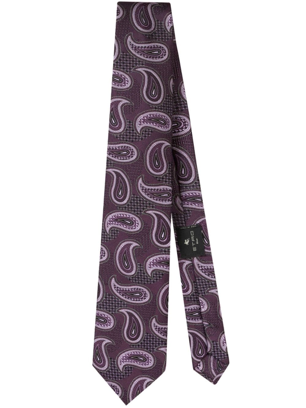 ETRO paisley-jacquard silk tie - Purple von ETRO