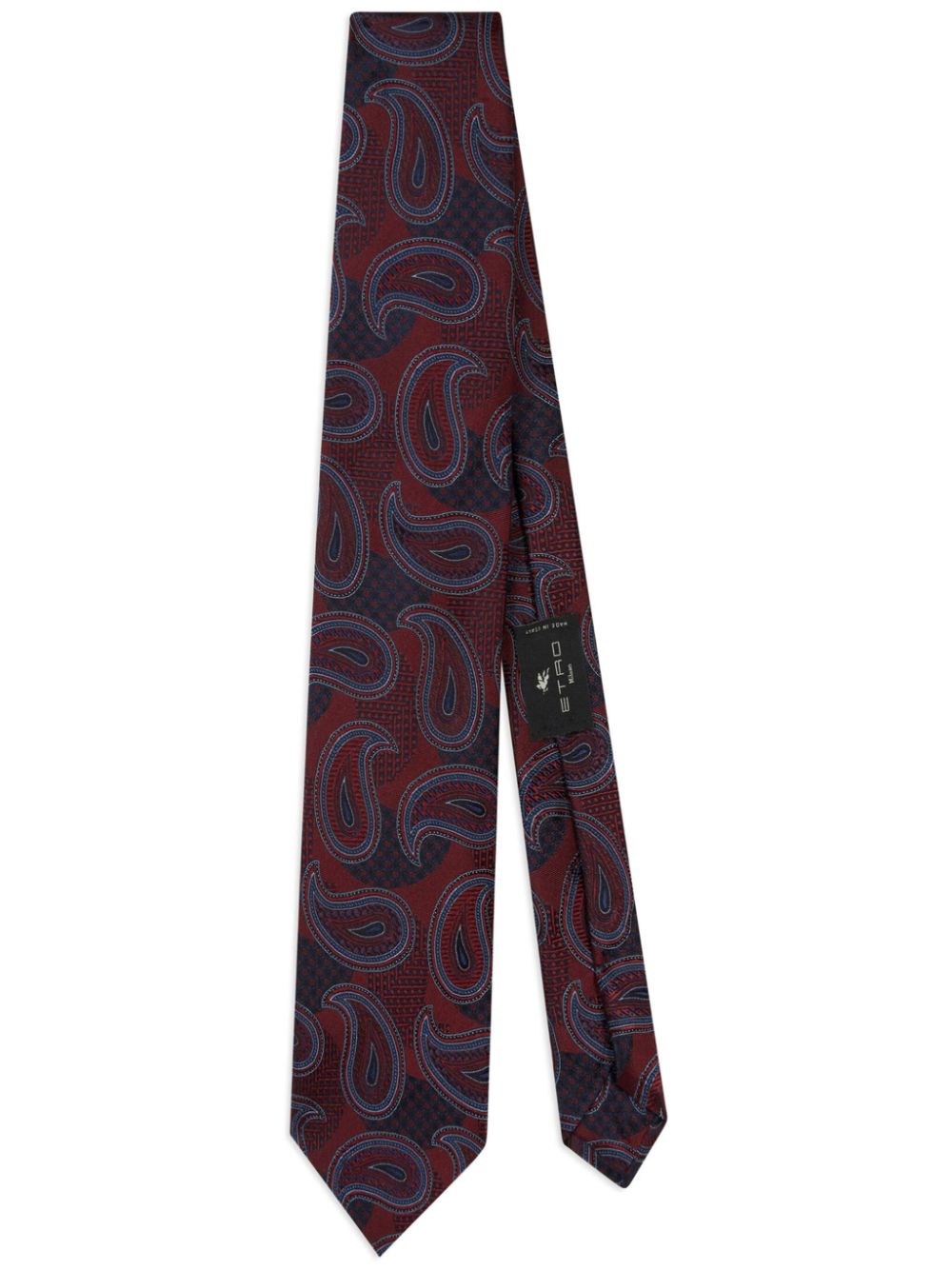 ETRO paisley-jacquard silk tie - Red von ETRO