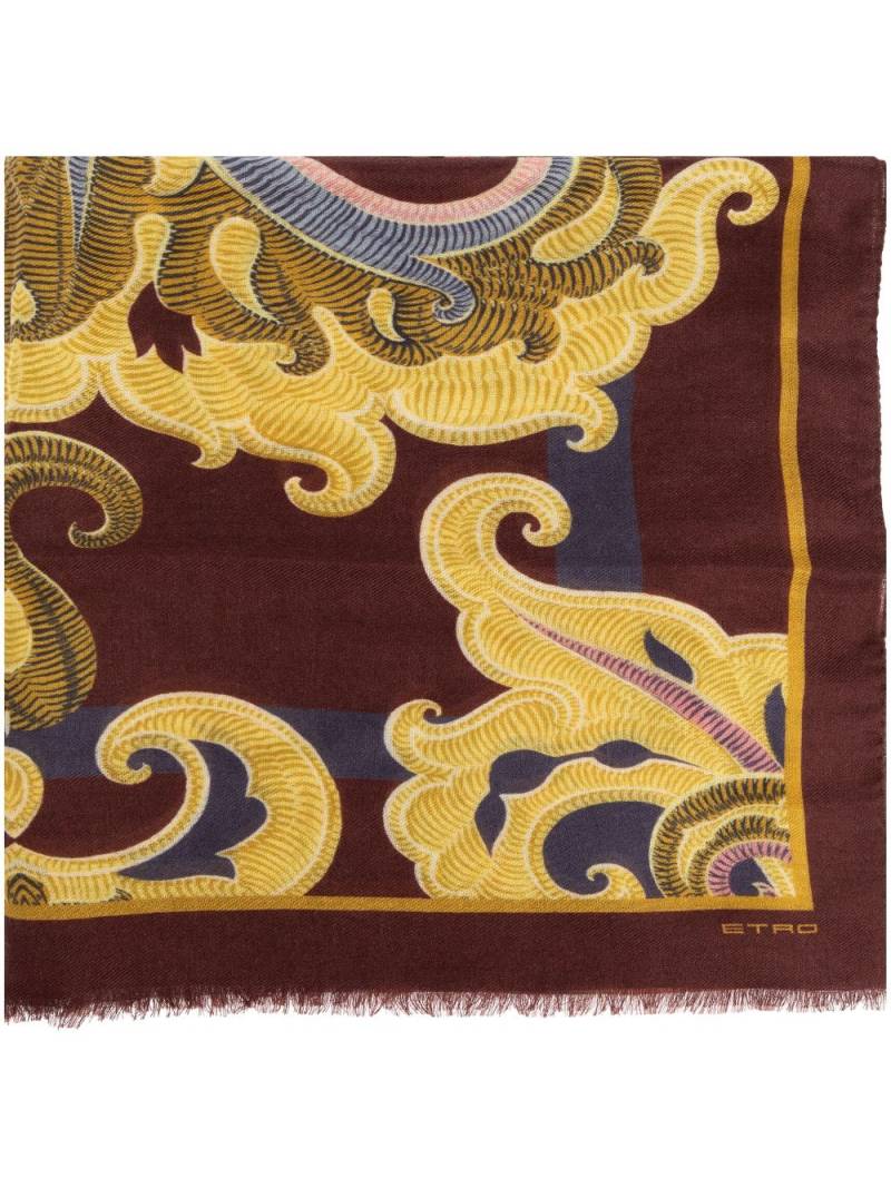 ETRO paisley-pattern scarf - Red von ETRO