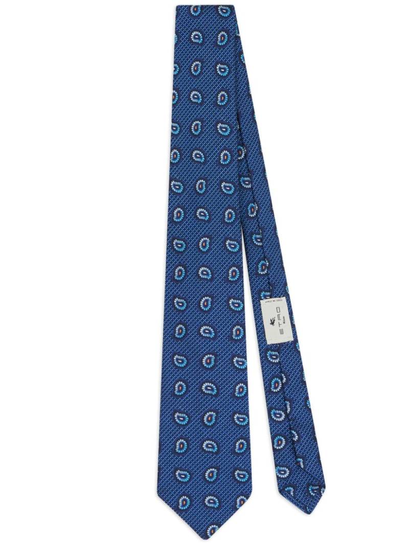 ETRO paisley-pattern silk tie - Blue von ETRO