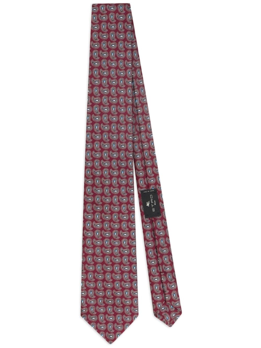 ETRO paisley-pattern silk tie - Red von ETRO