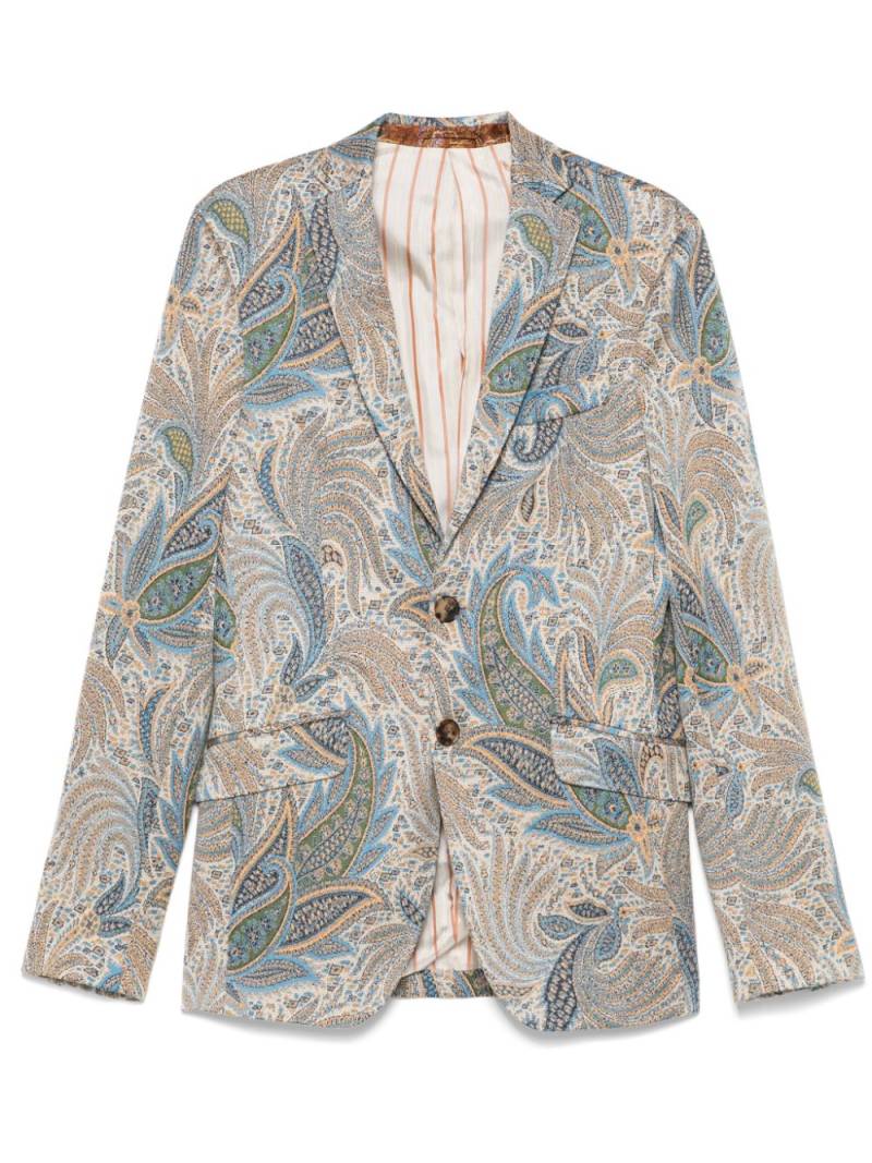 ETRO paisley-print blazer - Blue von ETRO