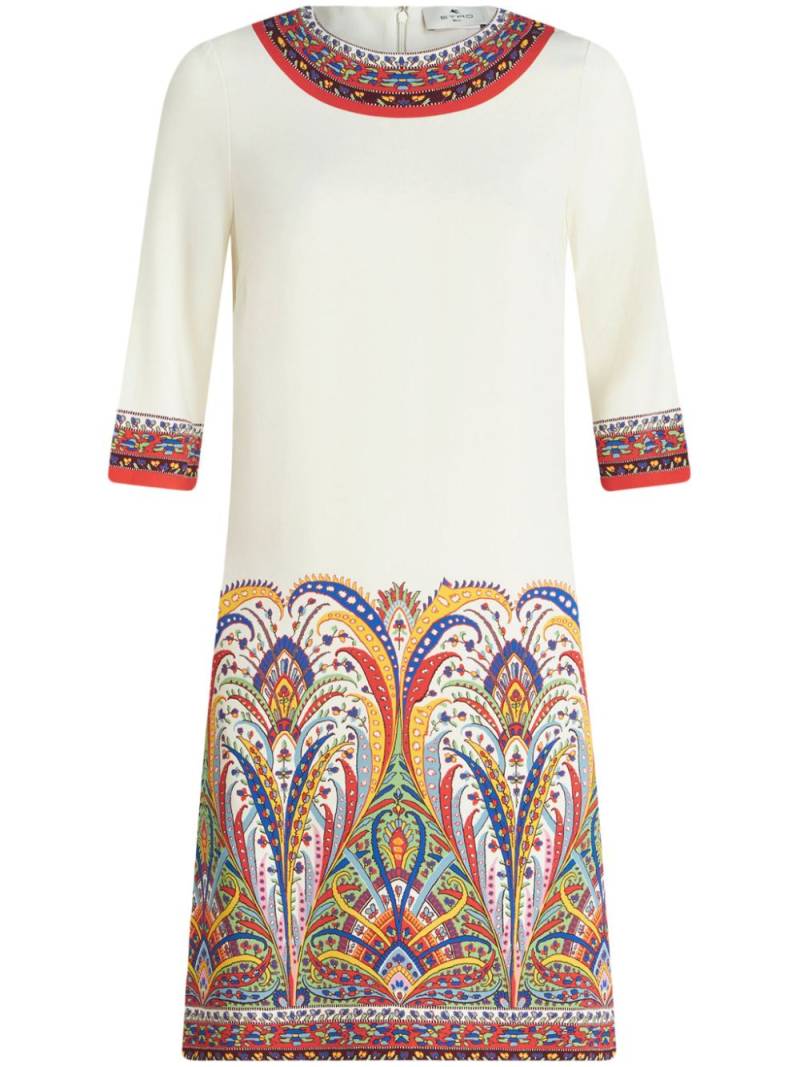 ETRO paisley-print cady dress - White von ETRO