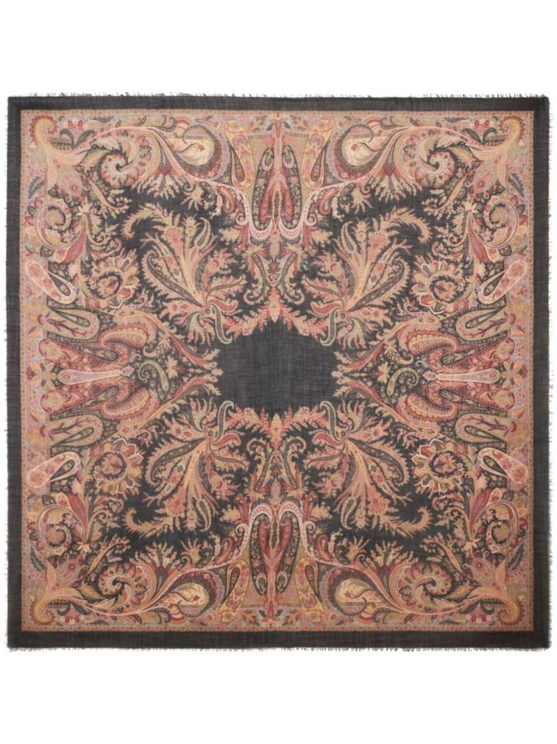 ETRO paisley-print cashmere scarf - Black von ETRO