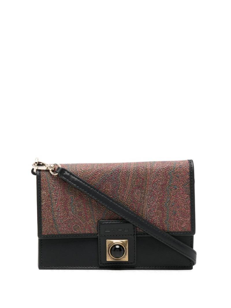 ETRO paisley-print coated crossbody bag - Black von ETRO