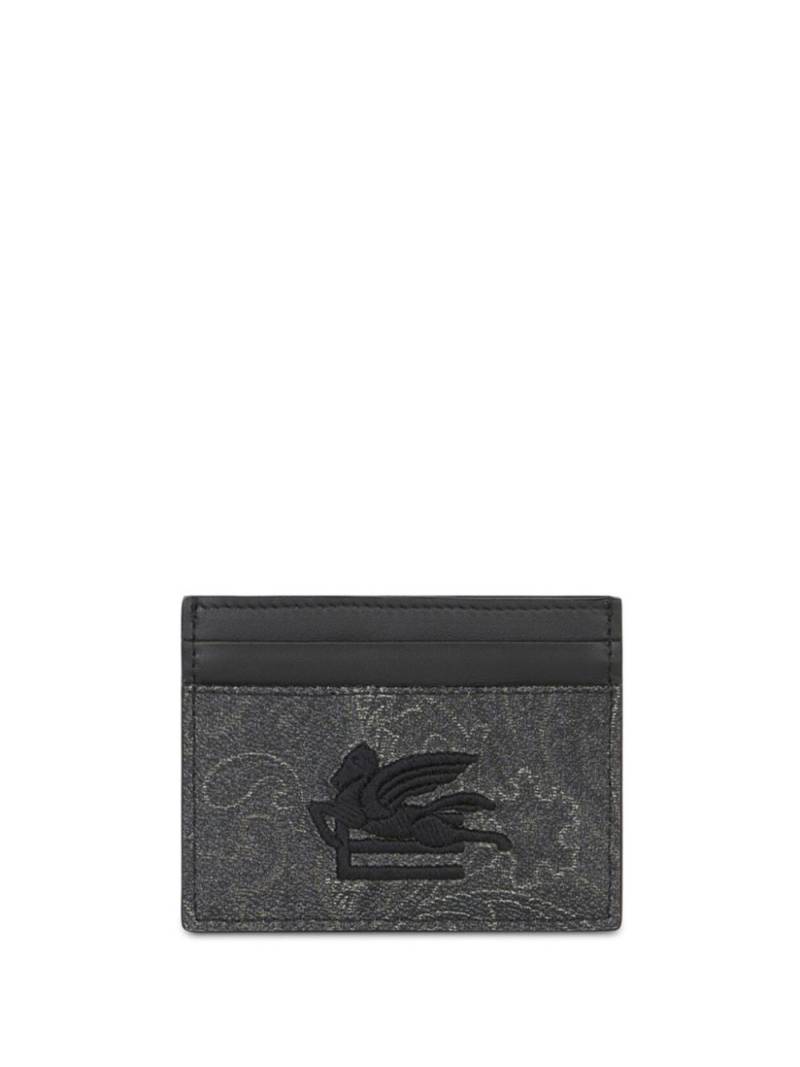 ETRO paisley-print cotton-blend cardholder - Black von ETRO