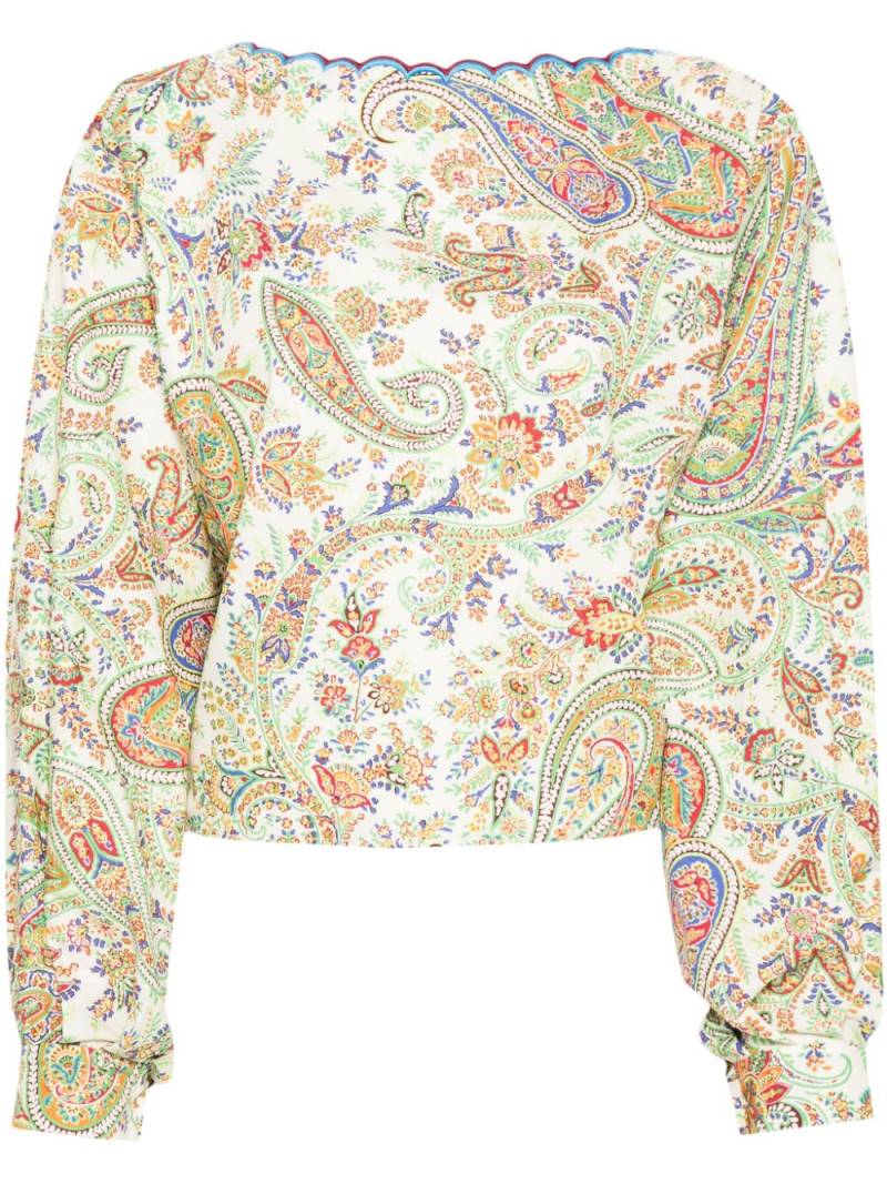 ETRO paisley-print cotton blouse - Green von ETRO