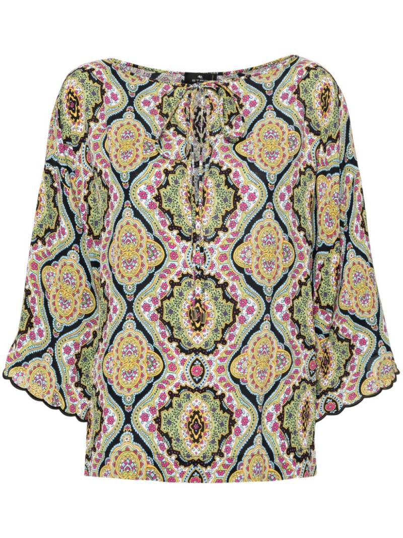 ETRO paisley-print crepe blouse - Black von ETRO