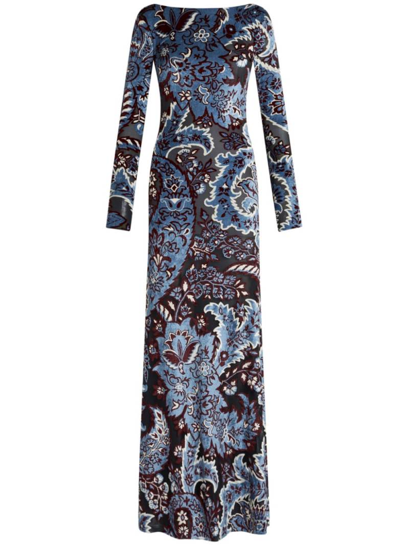 ETRO paisley-print crepe maxi dress - Blue von ETRO