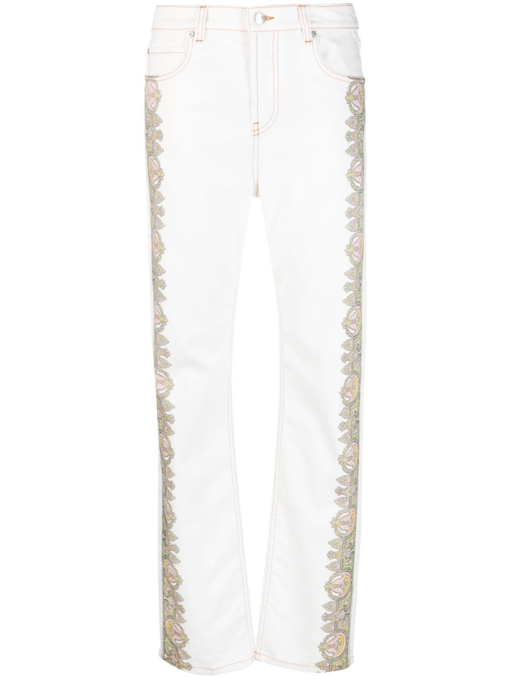 ETRO paisley-print detail jeans - White von ETRO