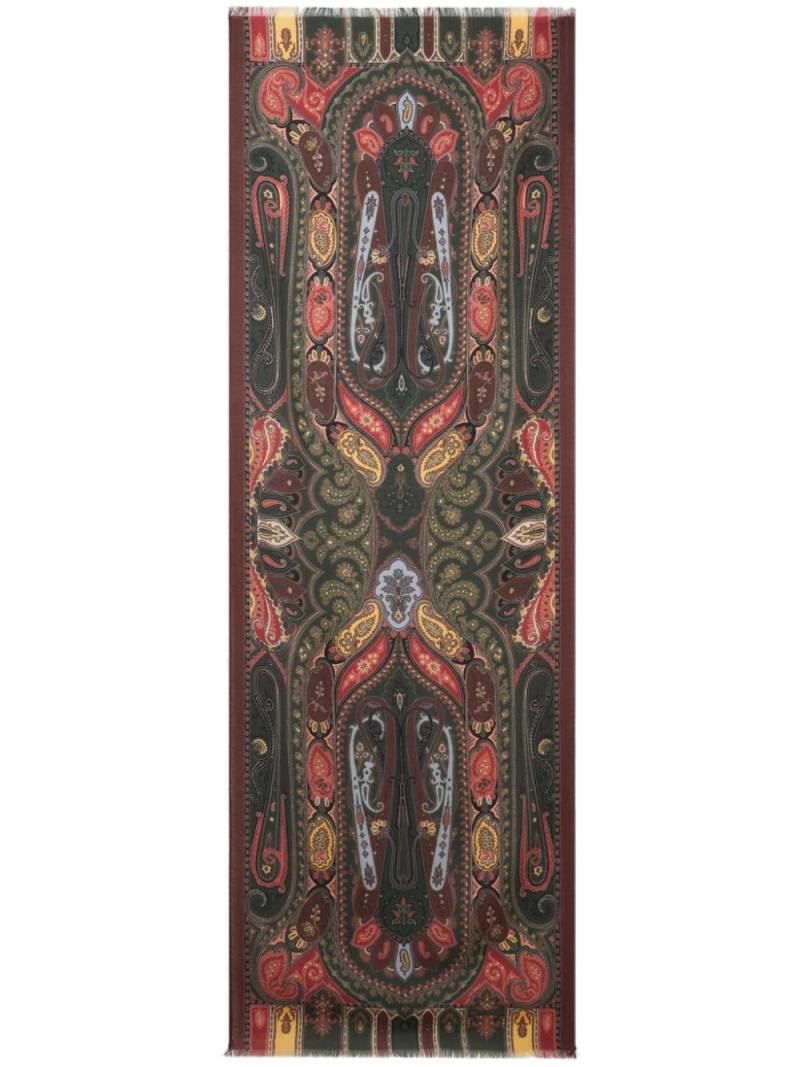 ETRO paisley-print fringed-edge scarf - Black von ETRO