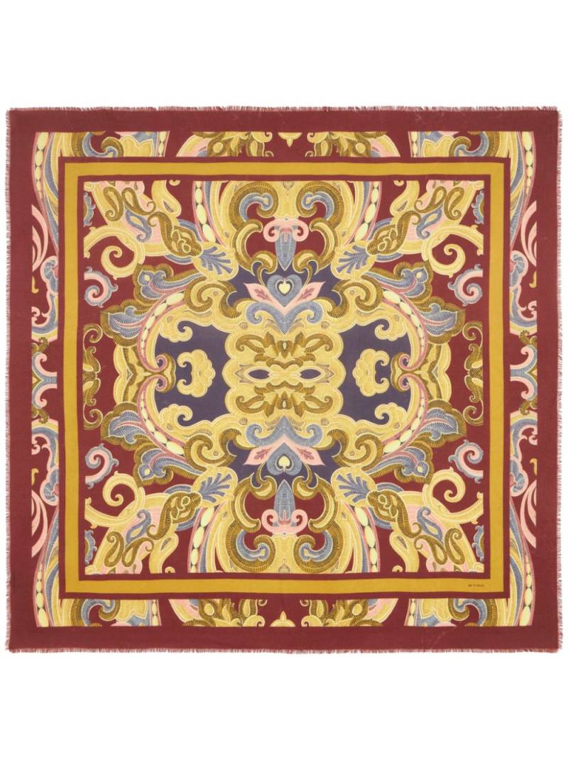 ETRO paisley-print jacquard shawl - Red von ETRO