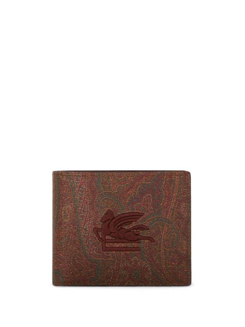 ETRO paisley-print jacquard wallet - Brown von ETRO