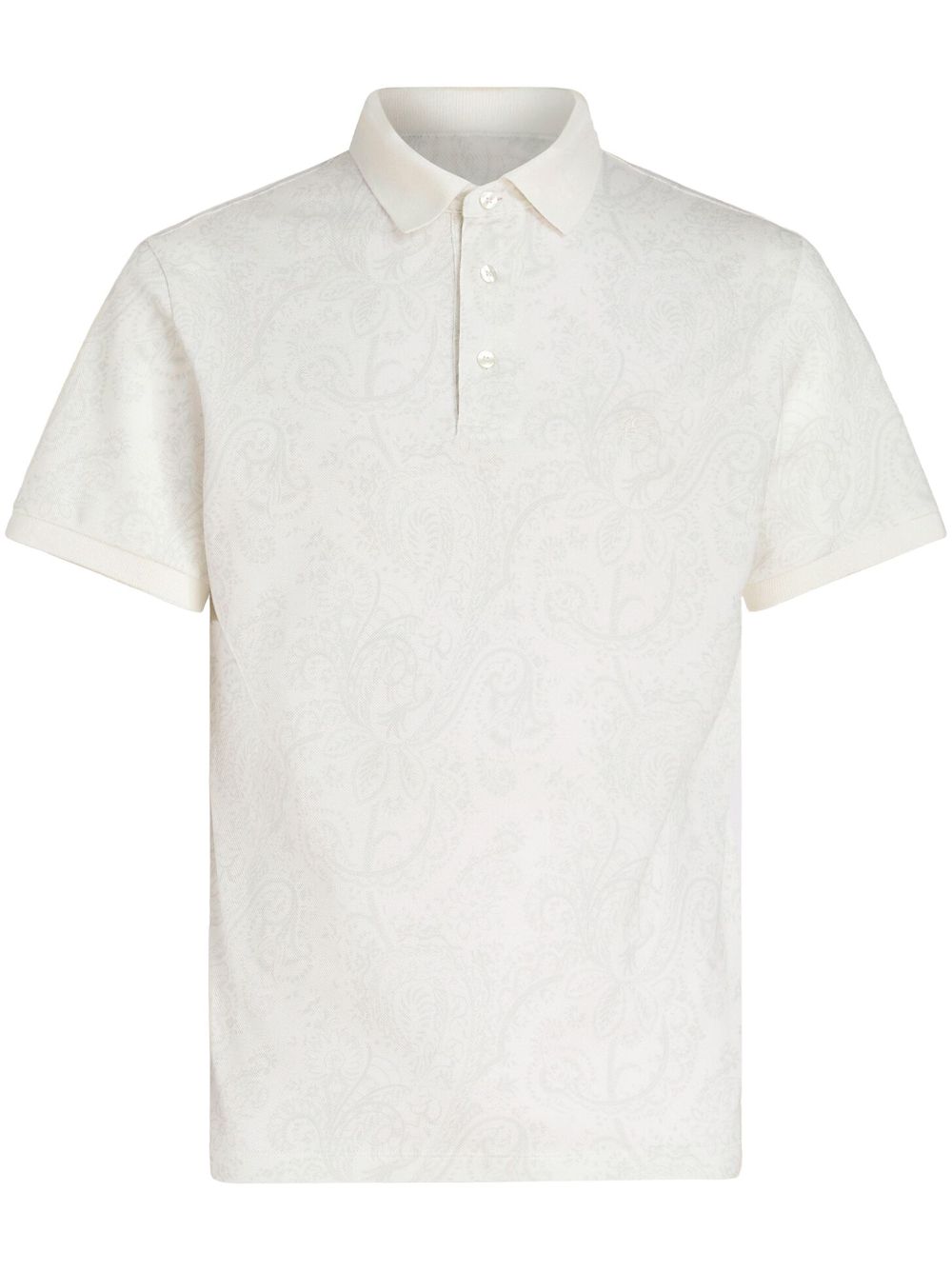 ETRO paisley-print jersey polo shirt - White von ETRO