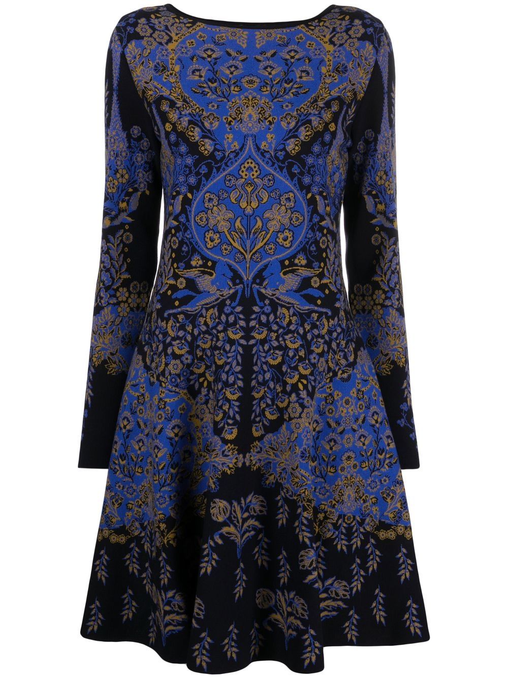 ETRO paisley-print knitted dress - Blue von ETRO